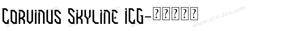 Corvinus Skyline ICG字体转换